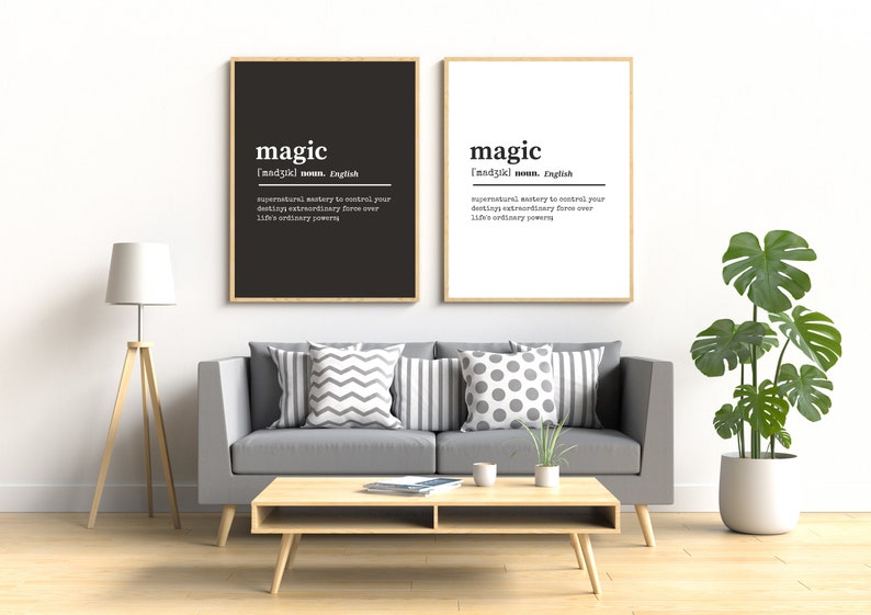 Magic Definition Print | Magic Quote | Halloween Poster | Magic Art ...