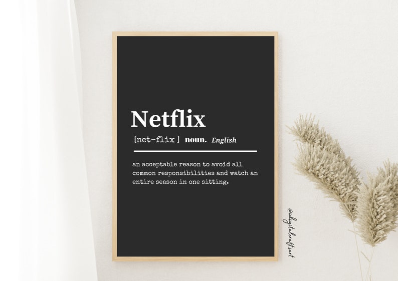 Netflix Definition Print Printable Netflix Poster Netflix Etsy Schweiz Netflix Definition Print Printable Netflix Poster Netflix Etsy Schweiz