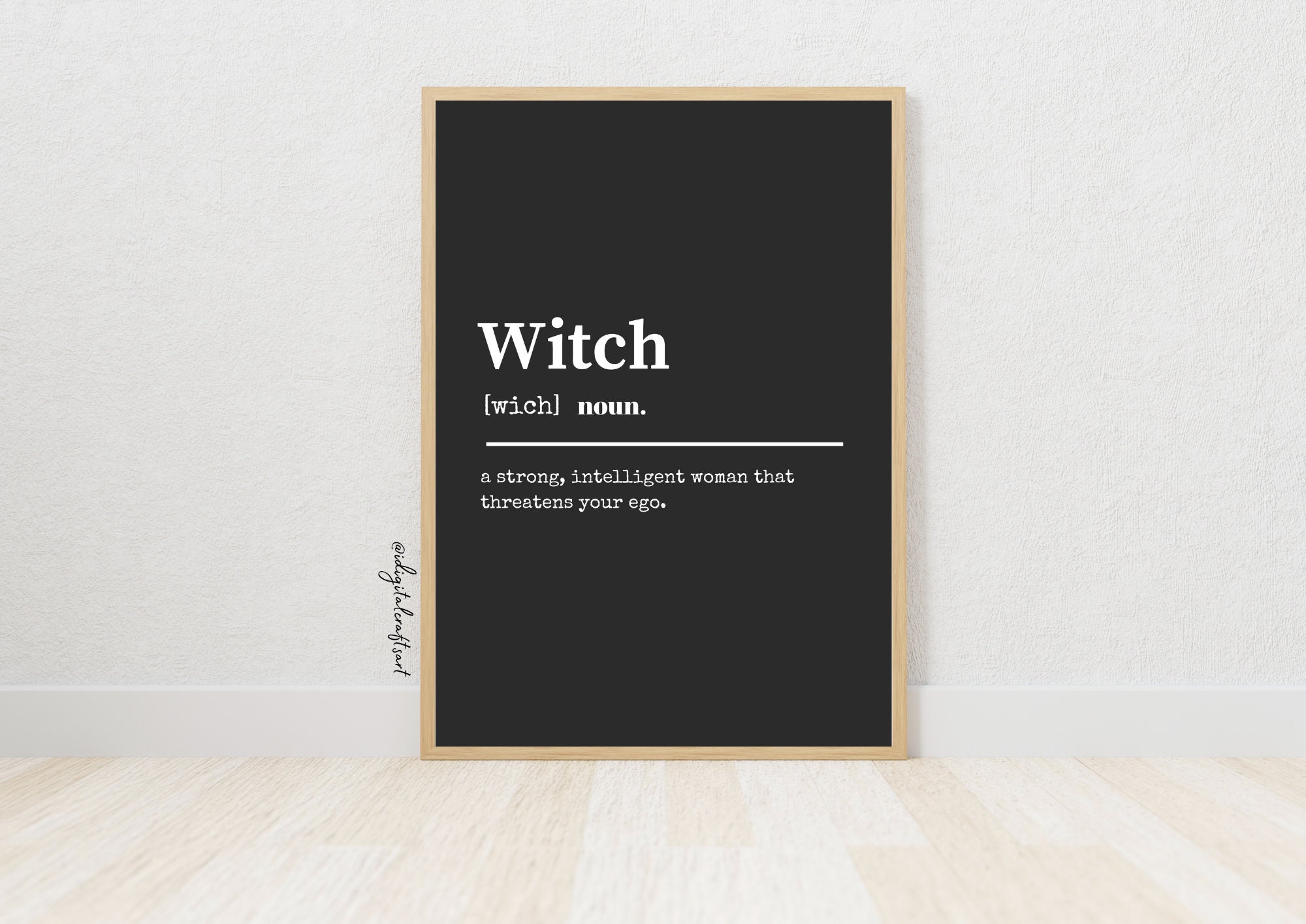 Witch Definition Print Witch Dictionary Poster Feminist Etsy UK