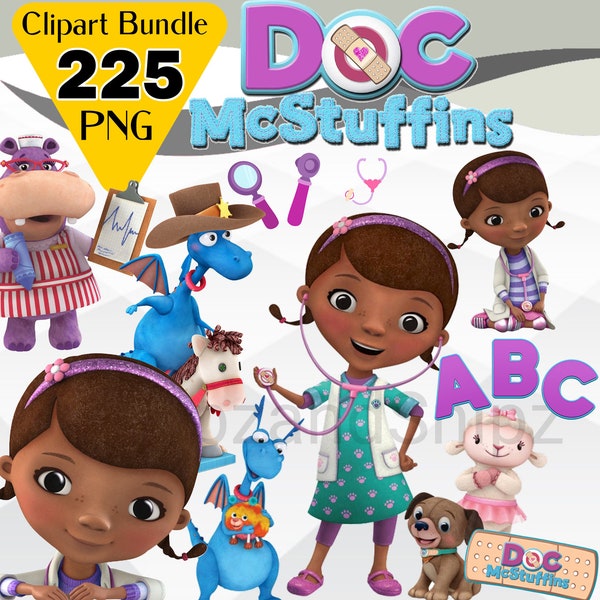 Doc McStuffins PNG Clipart téléchargement numérique instantané, Doc McStuffins anniversaire, Doc McStuffins police lettres chiffres, Doc McStuffins chemise