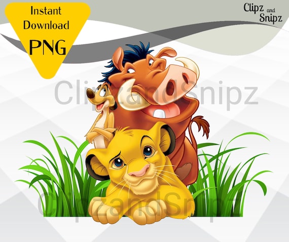 Lion King PNG Clipart Instant Digital Download for Iron on or Print Simba  Timone Pumbaa - Etsy Sweden