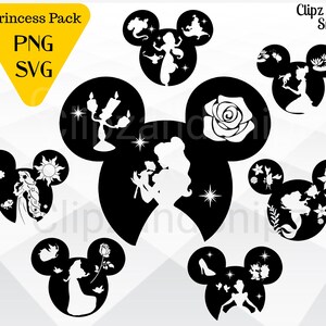 Princess SVG Bundle, Beauty and the Beast svg, Sleeping Beauty SVG, mickey svg for princess shirt, Family vacation shirts