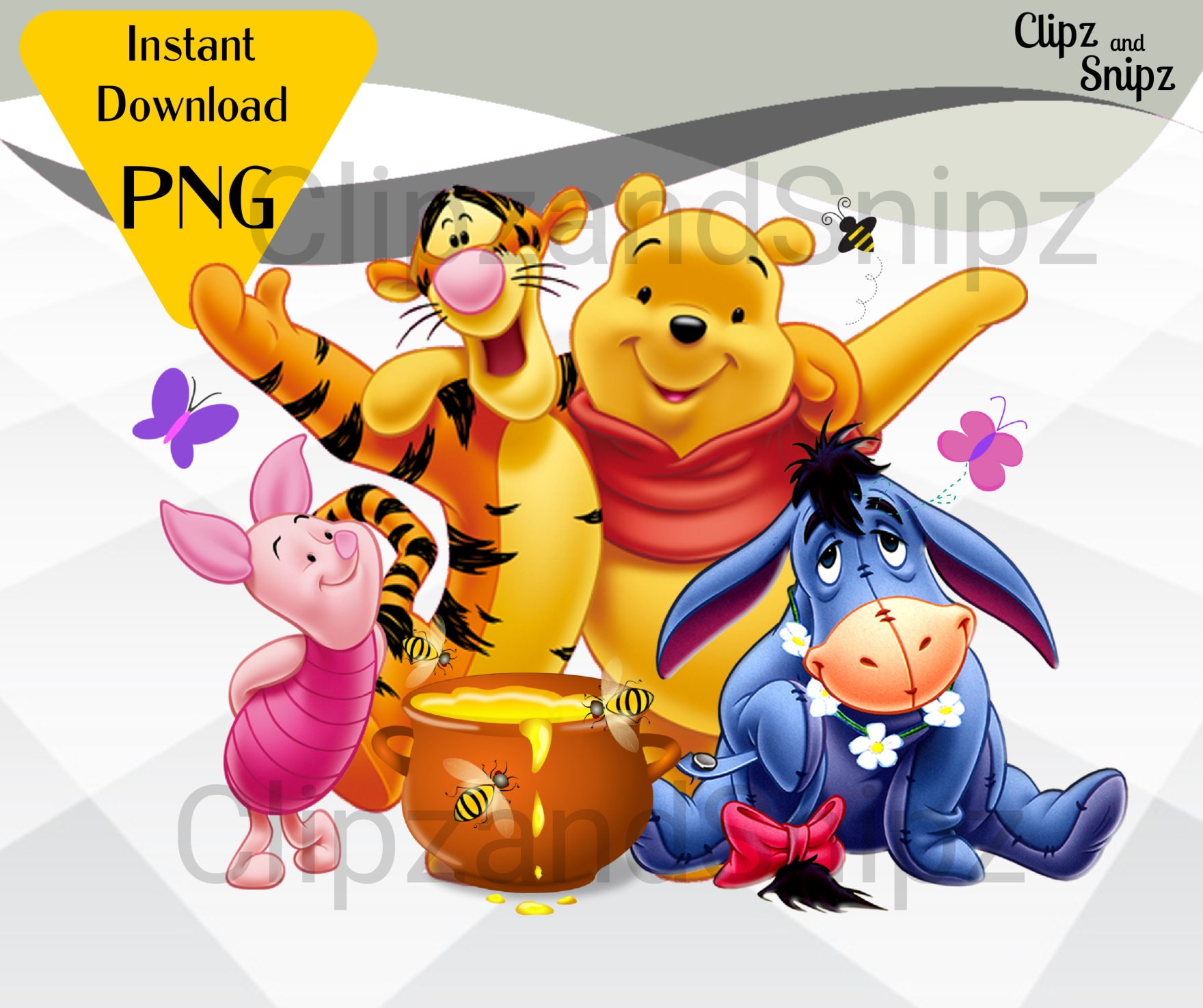 Winnie the pooh Iron on transfers sticker Disney pa7 – StickersForLife