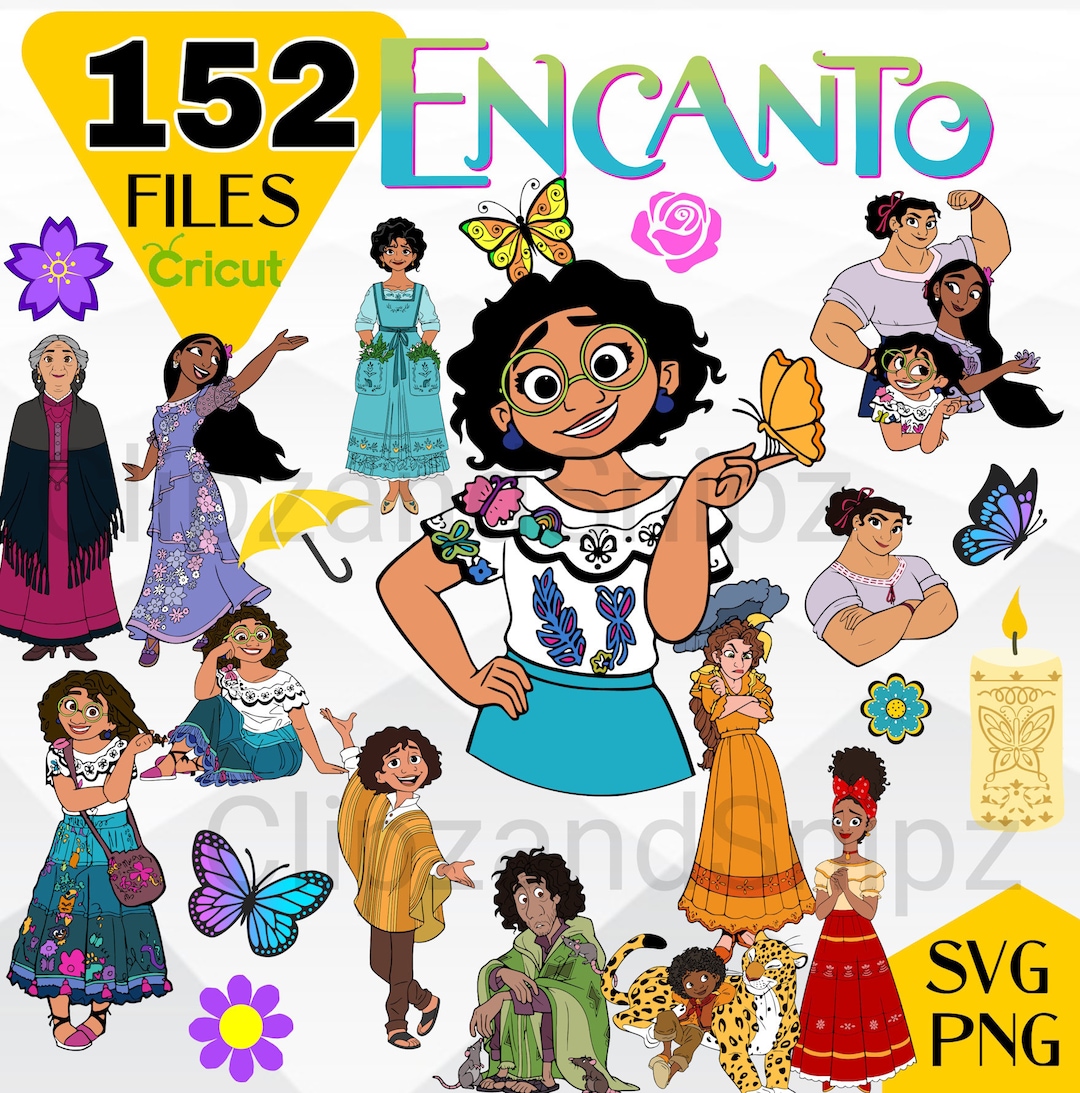 Encanto SVG Bundle, Encanto PNG Clipart, Encanto Cricut Layered Files