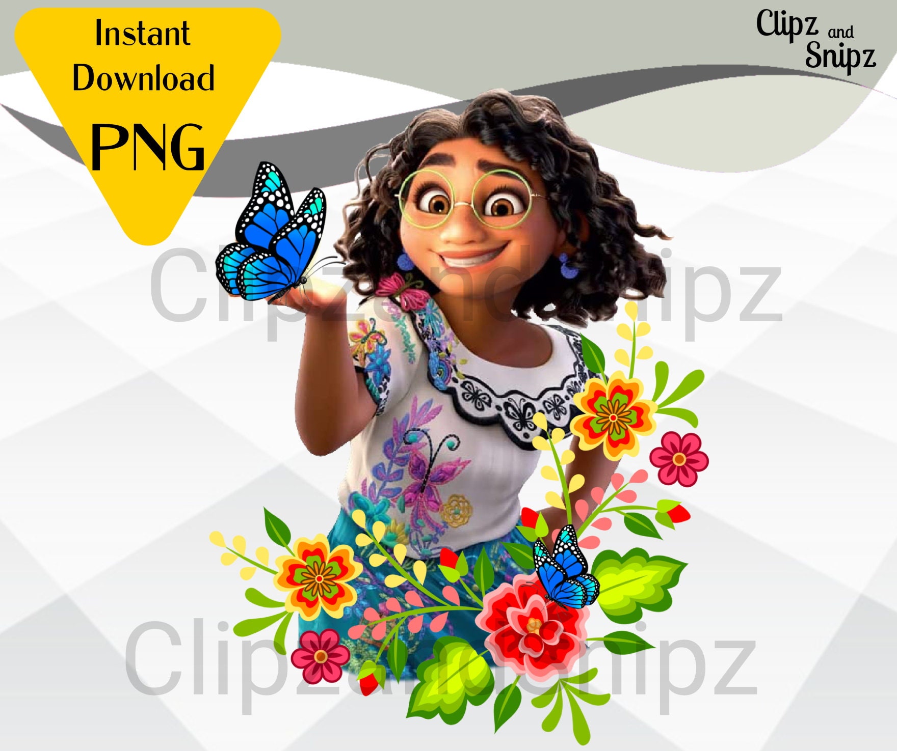 Encanto Mirabel Madrigal Digital Art Png Sublimation Mirabel Clip Art  Instant Download Print DIGITAL Download PNG Clip Art Girl Shirt 
