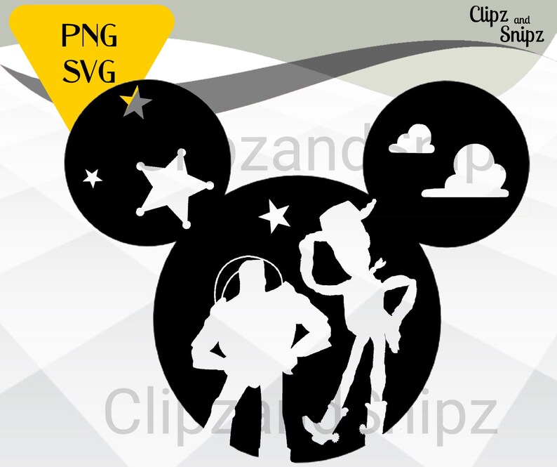 Toy Story Mickey SVG Toy Story PNG Mickey Ears Buzz Woody Etsy Israel