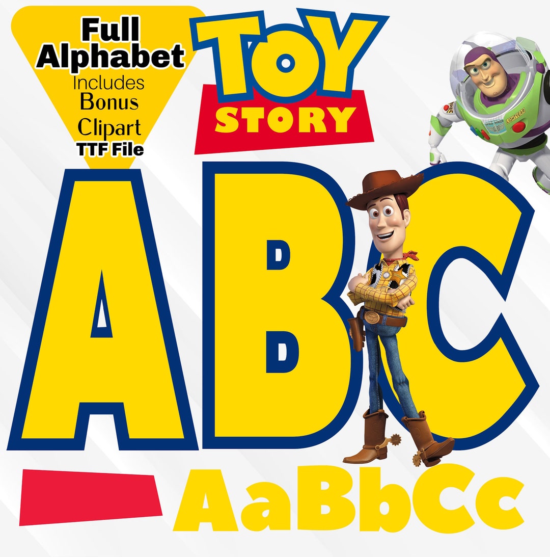 Toy Story Alphabet, Toy Story Font, Toy Story PNG Clipart, Toy Story