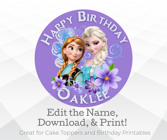 Convite aniversário frozen online para editar Edite Online