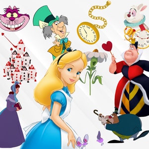 Alice in Wonderland Clipart, Alice in Wonderland SVG Bundle, Alice in ...