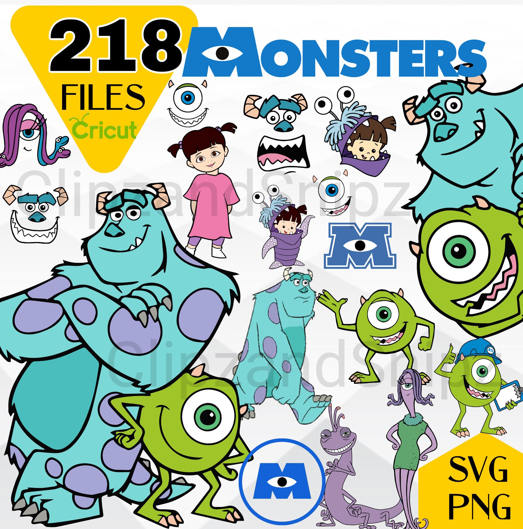 Monsters Clip Art is Inspired by Monsters Inc. Pack Comes With 