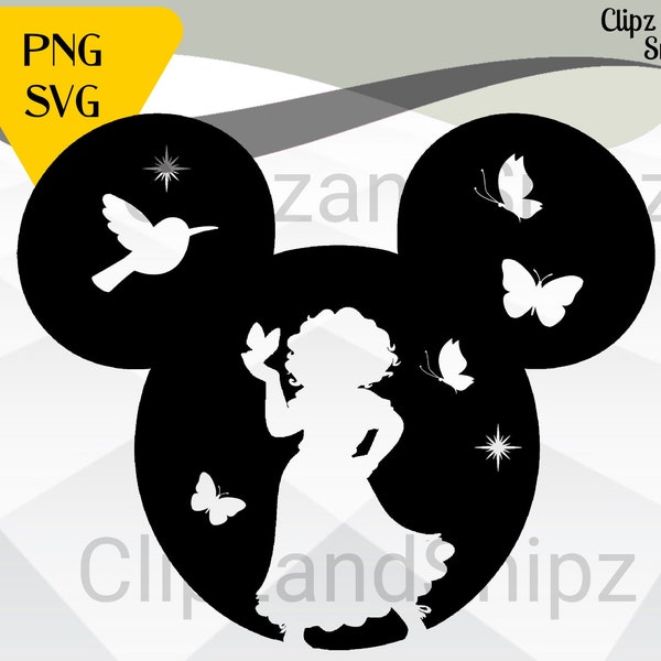 Encanto SVG PNG, Encanto Clipart, Mirabel Digital Download, mickey ears SVG, micket head iron on, mickey printable Cricut