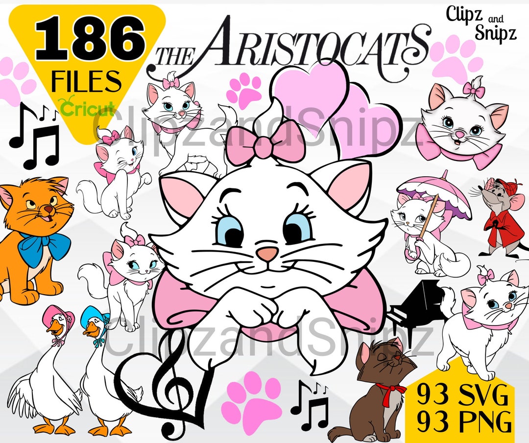 Marie Png, Aristocats PNG Clipart Layered files for Cricut c - Inspire  Uplift