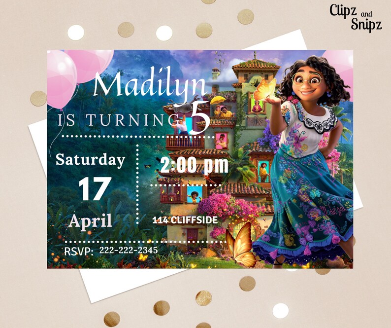 Encanto Editable Birthday Invitation Encanto Digital Etsy