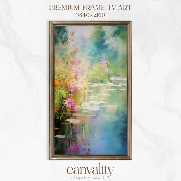 Samsung Frame Tv Art, Vertical Summer Frame TV Art, Modern Art