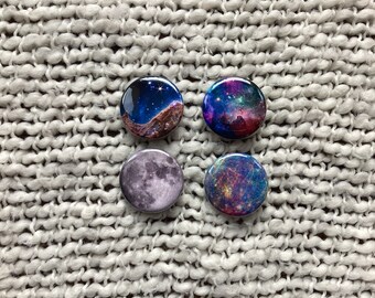 Galaxy Pin-back Buttons - 4 Pack