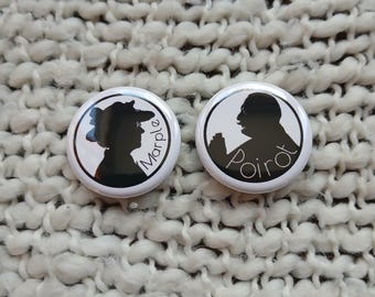 Agatha Christie Pinback Buttons
