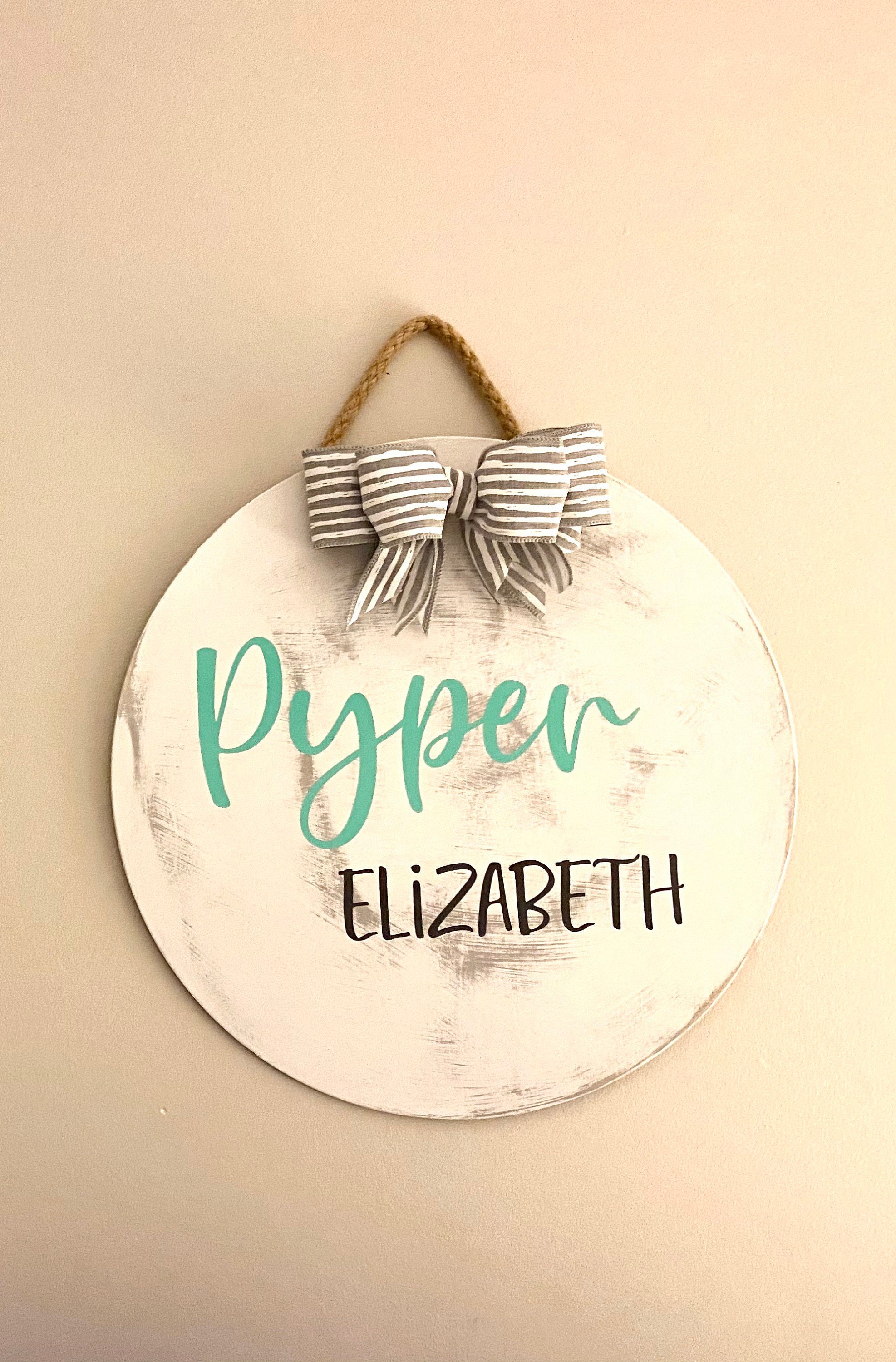 Personalized Nursery Wall Hanger 18inx1/4 wood custom made to Etsy