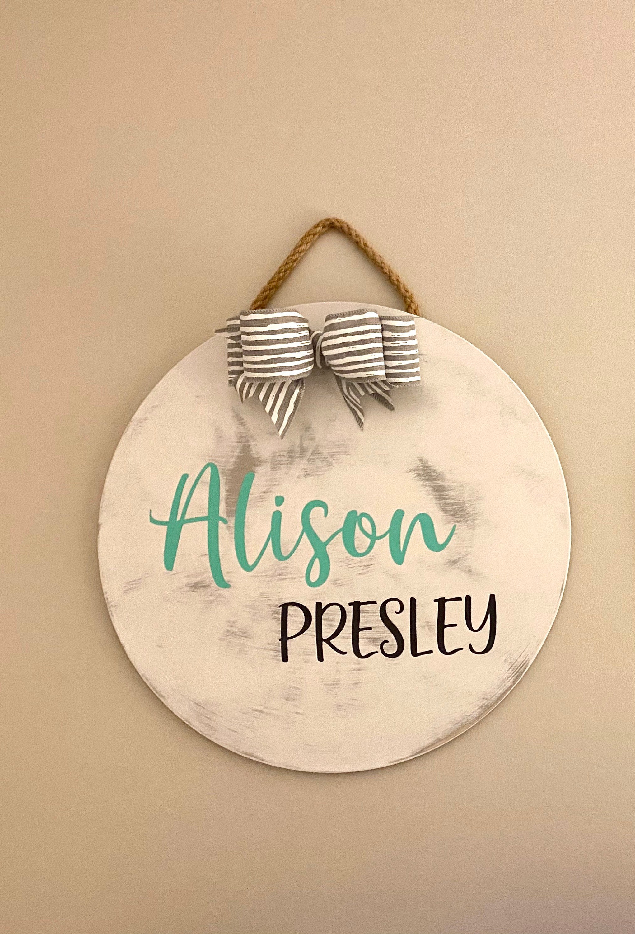 Personalized Nursery Wall Hanger 18inx1/4 wood custom made to Etsy