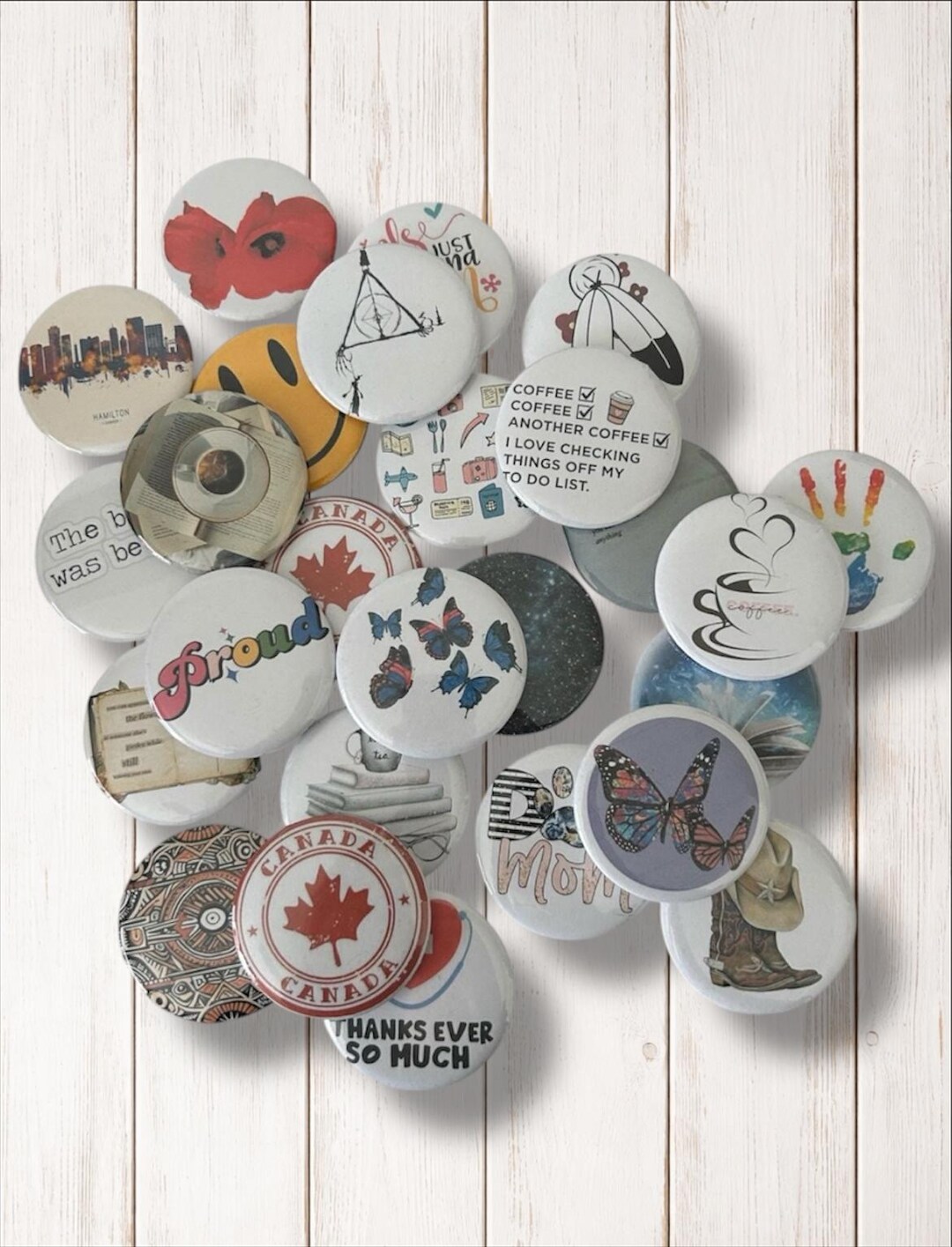 Custom 2” Pin Buttons for Collectors and Business Owners and Romantic ...