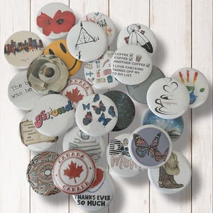 Botones de 2” personalizados para coleccionistas y dueños de negocios, un regalo romántico.