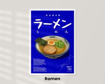 Ramen, Japanese Food Poster, ラーメン