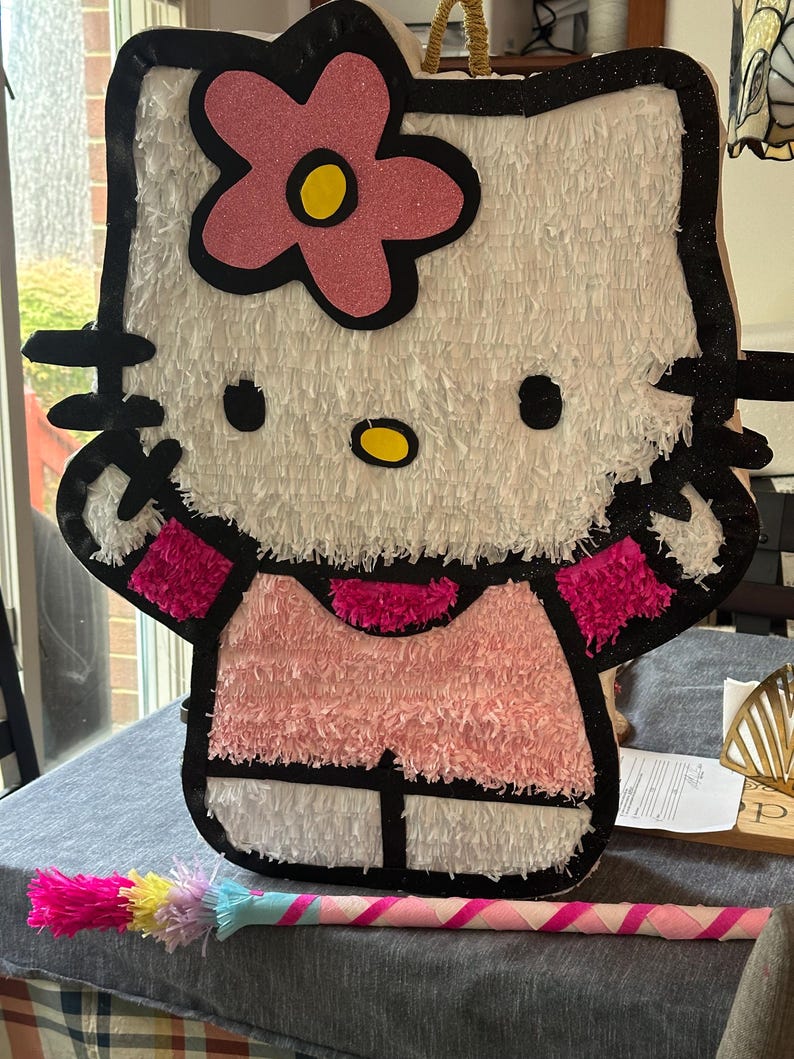 Wildcat Pinata Kitty Cat Birthday Piñata, White, 17 Inch - Etsy