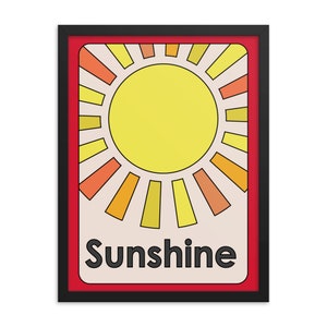 Poster per la cameretta dei bambini, stampa artistica Sunshine, arte murale per la cameretta dei bambini, apprendimento a casa, arte digitale, poster, stampa, A5 A4, A3, A2, A1