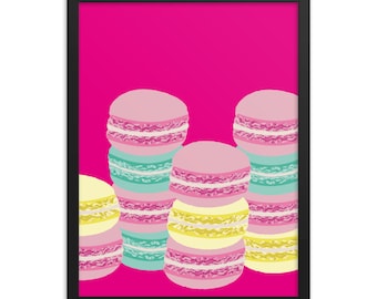 Macarons Kunstdruck: Poster mit süßen Leckereien