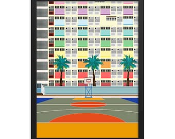 Hong Kong, Choi Hung Playground, INSTANT DIGITAL DOWNLOAD, A5, A4, A3, A2, A1 Printable Poster