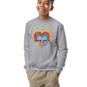 Mental Health Matters sweatshirt, Mental Health Awareness, Mental Health Sweatshirt, Anti Bullying, Kindness Youth crewneck sweatshirt