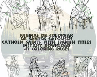 Dibujos para colorear de santos católicos españoles: Arte divino (Descargar PDF)