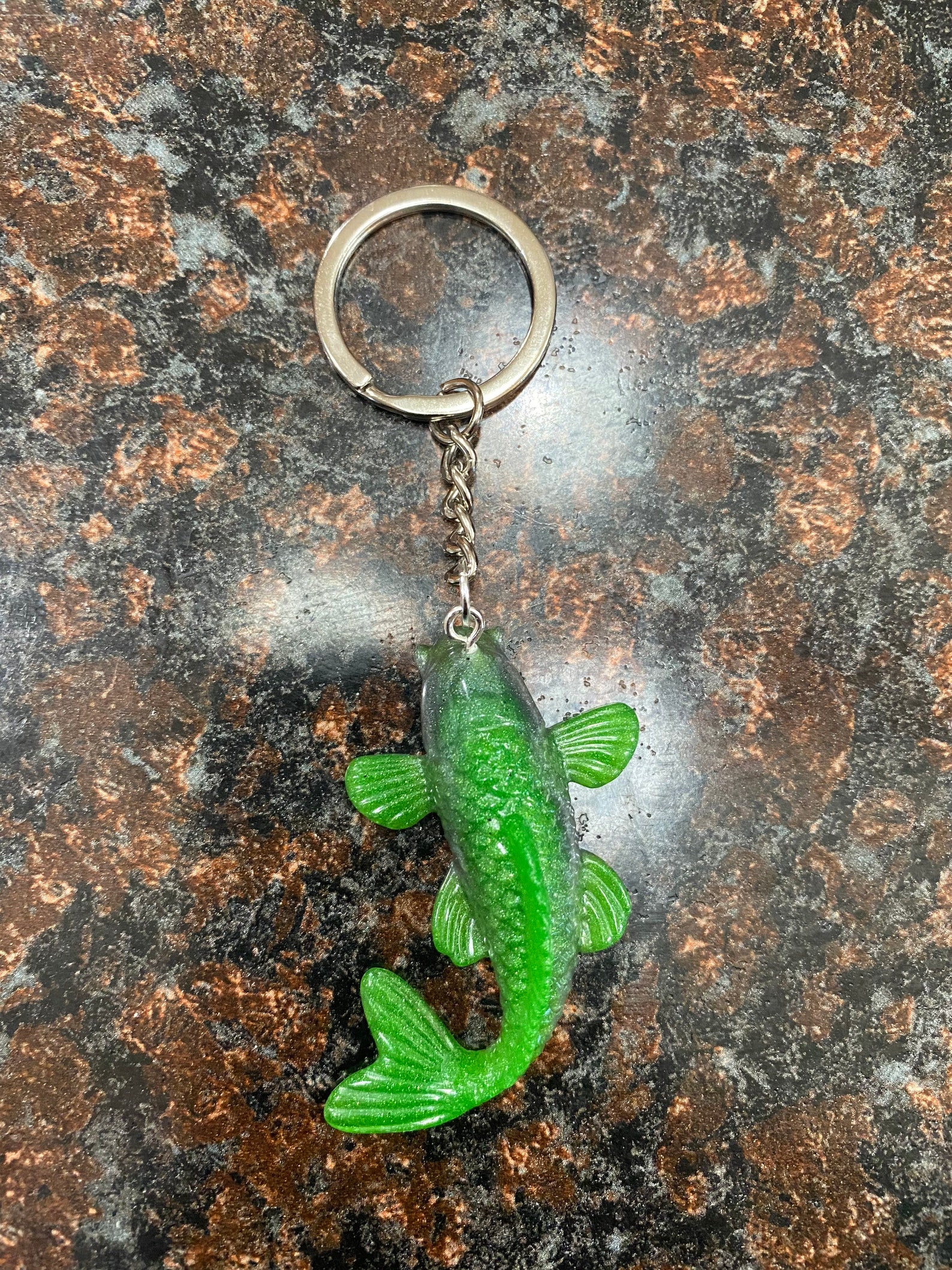 Resin Koi Fish Keychain Etsy