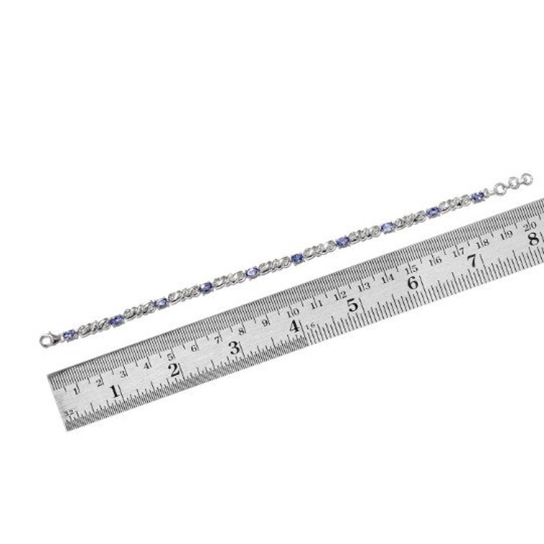 7.50 In Premium AAA Tanzanite Platinum Over Sterling Silver Bracelet TGW 2.20 cts Tanzanite Jewelry Tanzanite Gemstone Gift For Her