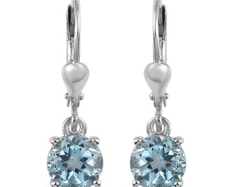 Sky Blue Topaz Drop Earring,925 Sterling Silver,Elegant Gemstone Earring,Beautiful Design Earring,Gift For Her,Sky Blue Topaz Earring