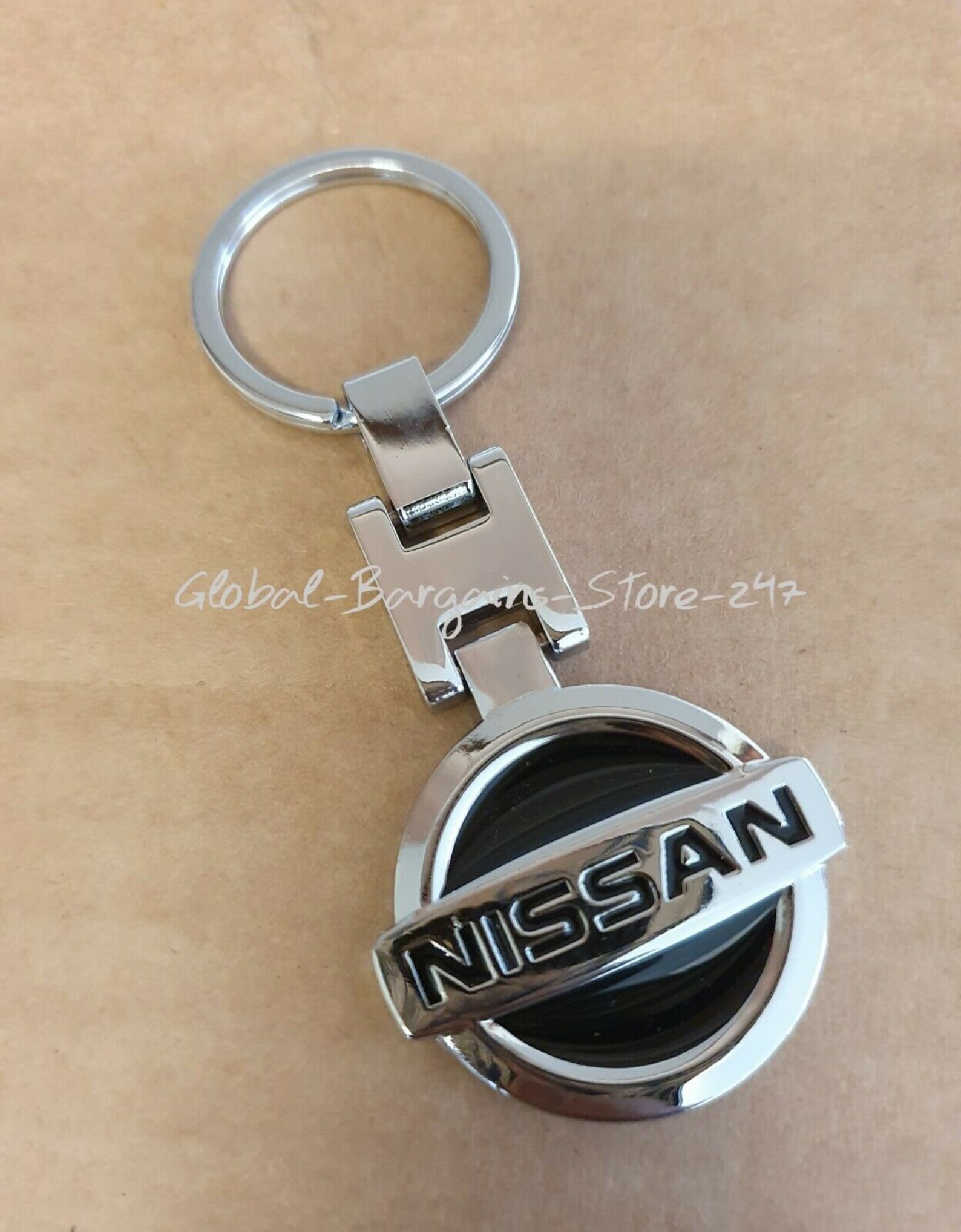 Nissan car keyring key fob chrome 3d key chain car logo on Etsy
