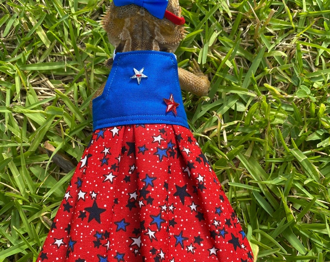 Fourth of July Bearded Dragon Dress MADE IN AMERICA