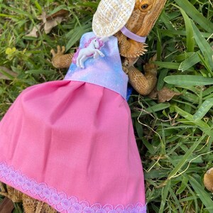 Pink Unicorn Bearded Dragon Dress MADE IN AMERICA