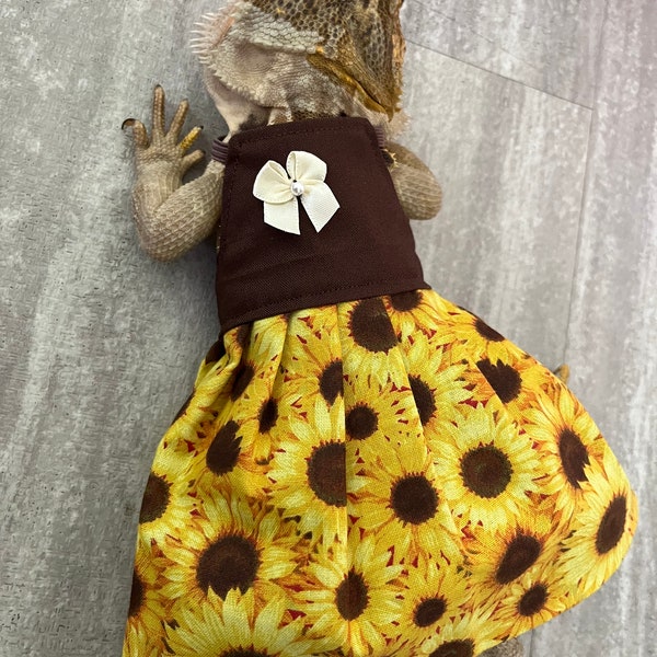 Sunflower Bearded Dragon Dress MADE IN AMERICA