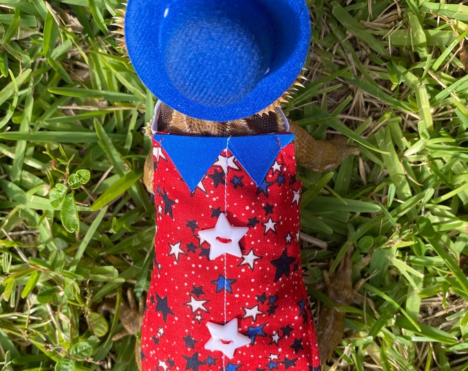 Fourth of July Male Bearded Dragon Shirt MADE IN AMERICA