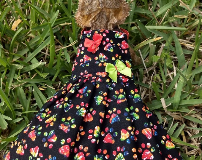 Pawprint Bearded Dragon Dress MADE IN AMERICA
