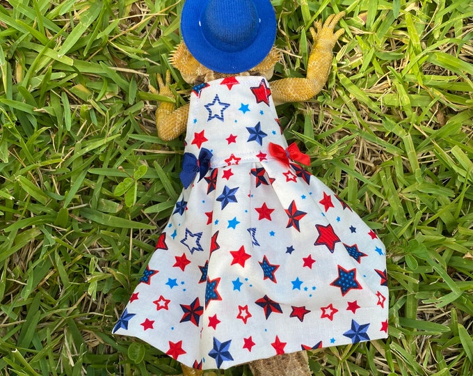 Fourth of July Bearded Dragon Dress MADE IN AMERICA