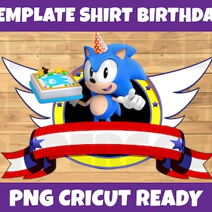 Sonic Hedgehog Set Family shirt Birthday Digital PNG Template Cricut Ready Matching Designs Sublimation Instant Digital Download File