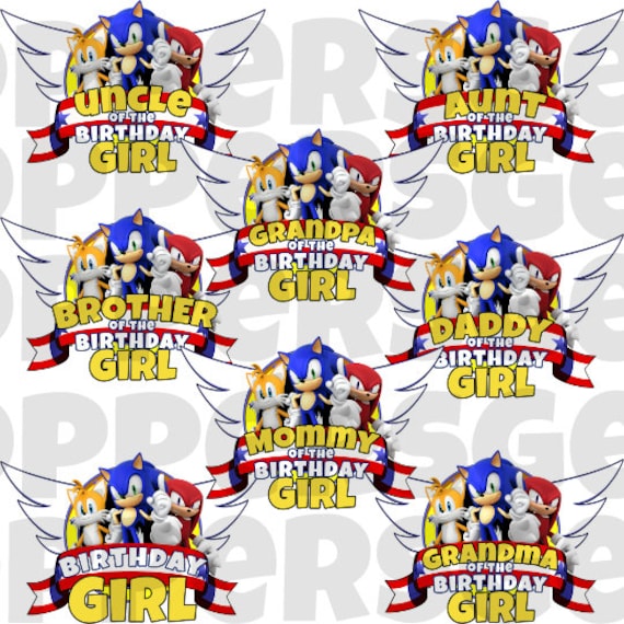 Sonic Birthday Family PNG, JPG