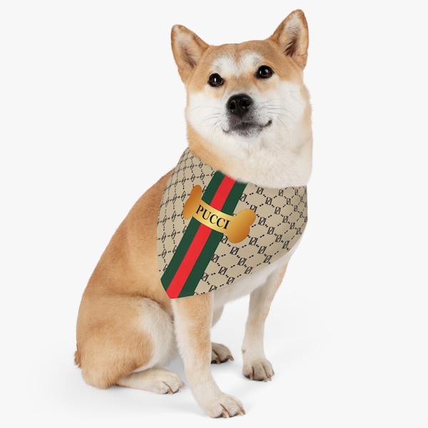 Luxe Pucci-geïnspireerde hondenbandana - Designermode voor uw pup!