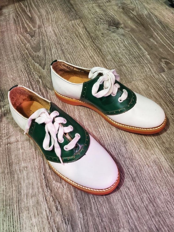green saddle shoes