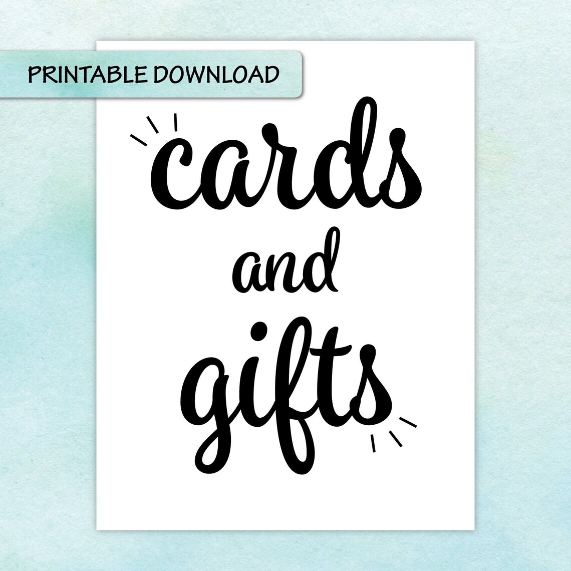 Cards &amp; Gifts Printable Bridal Shower Sign Wedding Shower - Etsy