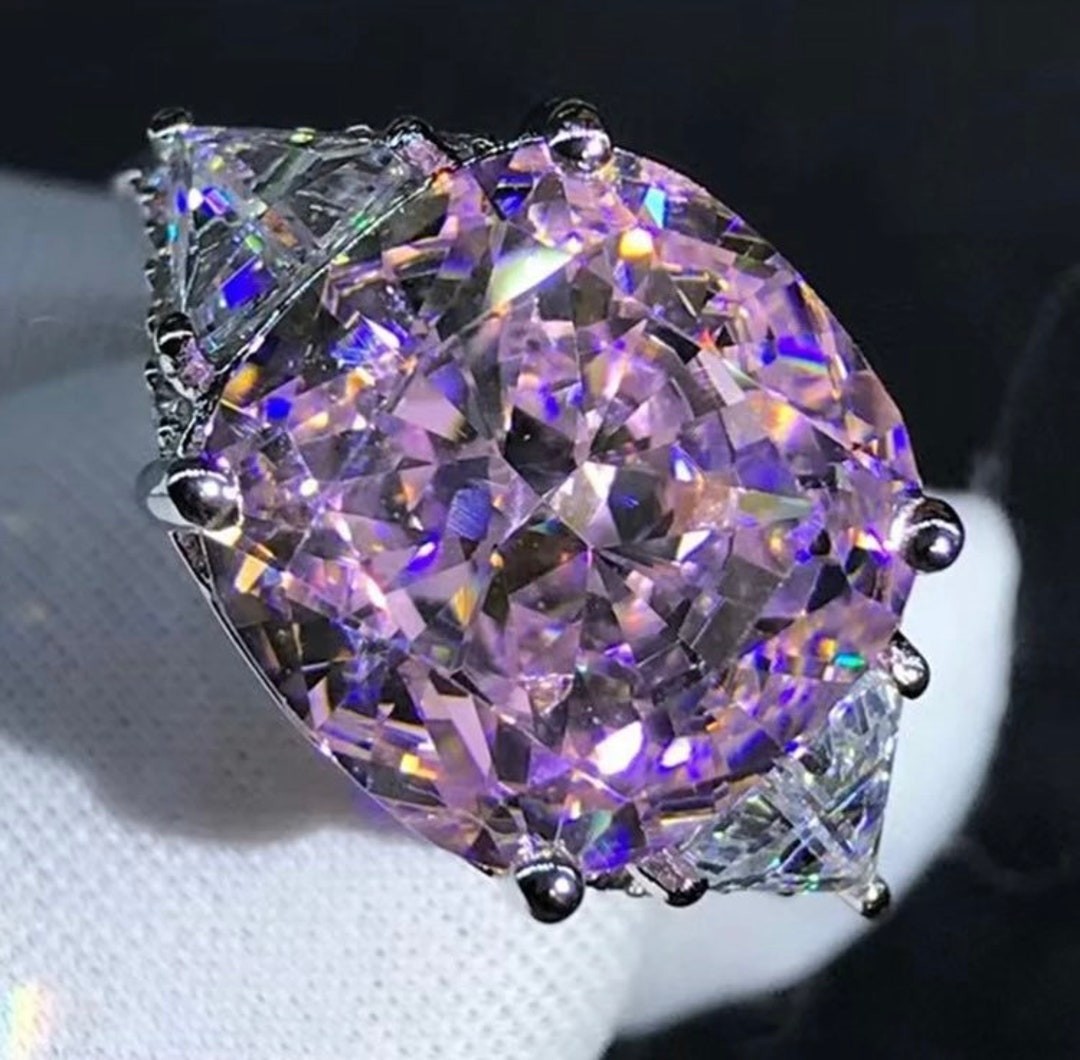 Pink Lab Diamond Ring, VVS Lab Grown Diamond Ring, Pink Diamond