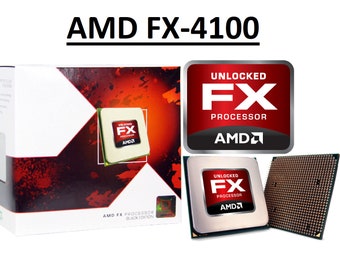 AMD FX 4100 Black Edition Quad Core Processor 3.6 - 3.8GHz, Socket AM3+, 95W Refurbished CPU