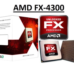 AMD FX 4300 Black Edition Vishera 4 Core, AM3, Clock 3.8 4.0 GHz Refurbished CPU image 1