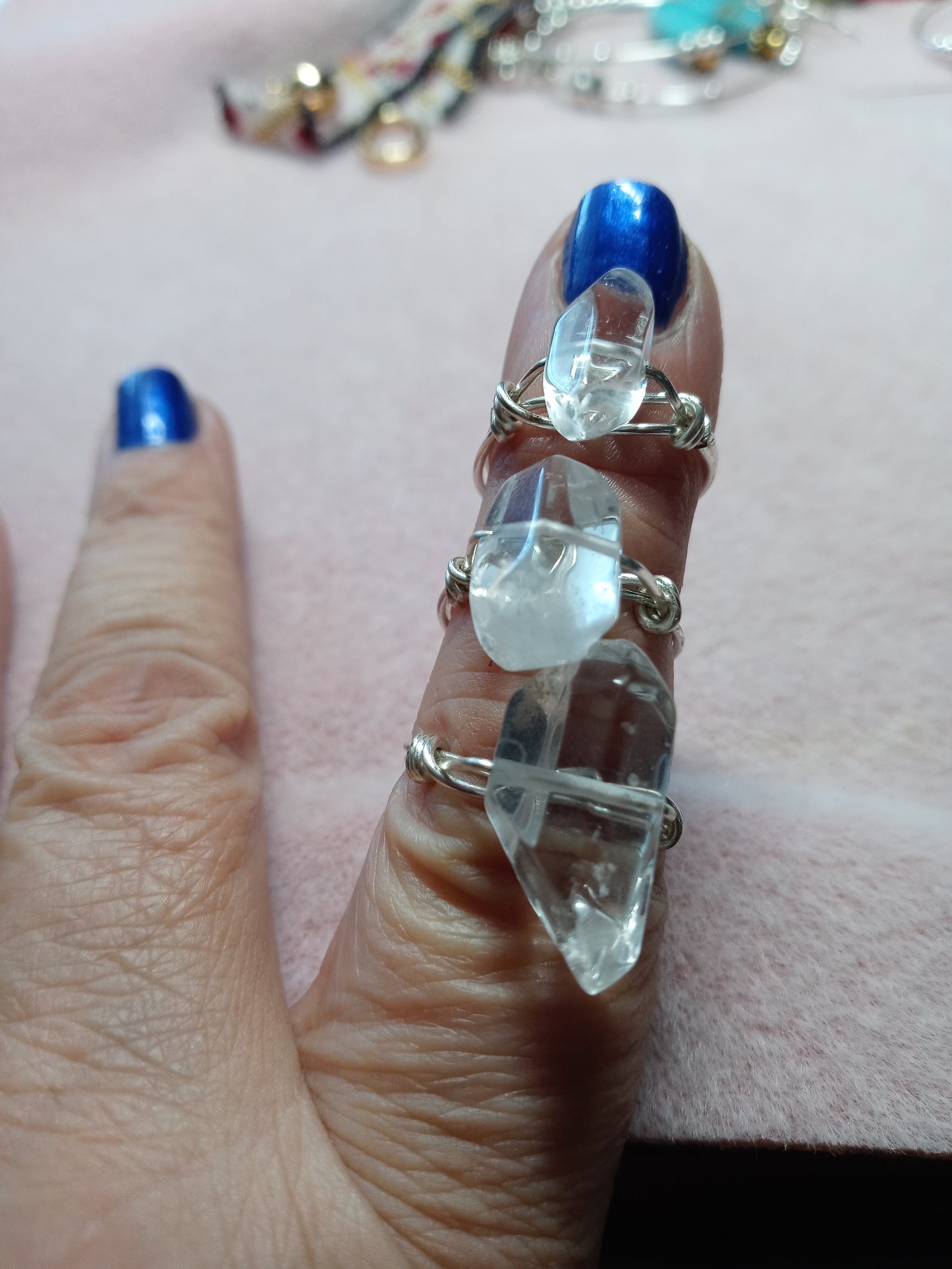 Quartz Point Ring Silver and Rock Crystal Quartz Point Ring - Etsy
